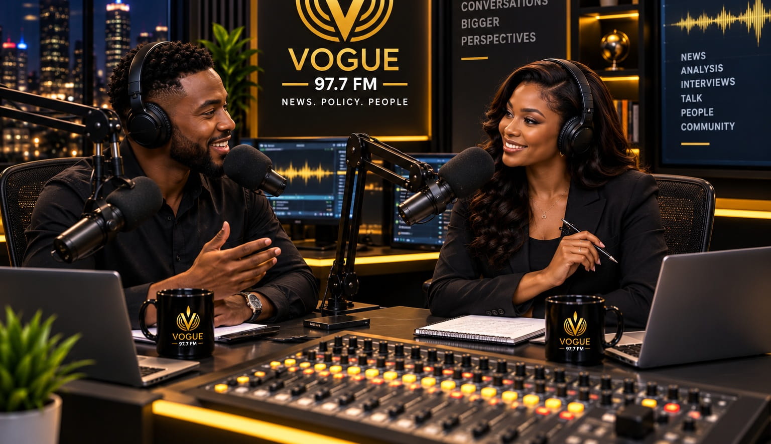 Vogue male female anchor